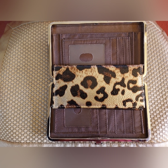Leopard Print Wallet & Checkbook Cover - Picture 2 of 7